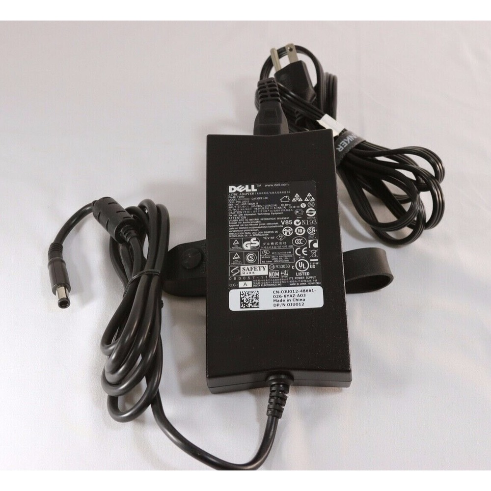 Dell 130W AC Power Adapter Charger PA-4E DA130PE1-00 JU012 19.5V 6.7A Barrel Tip